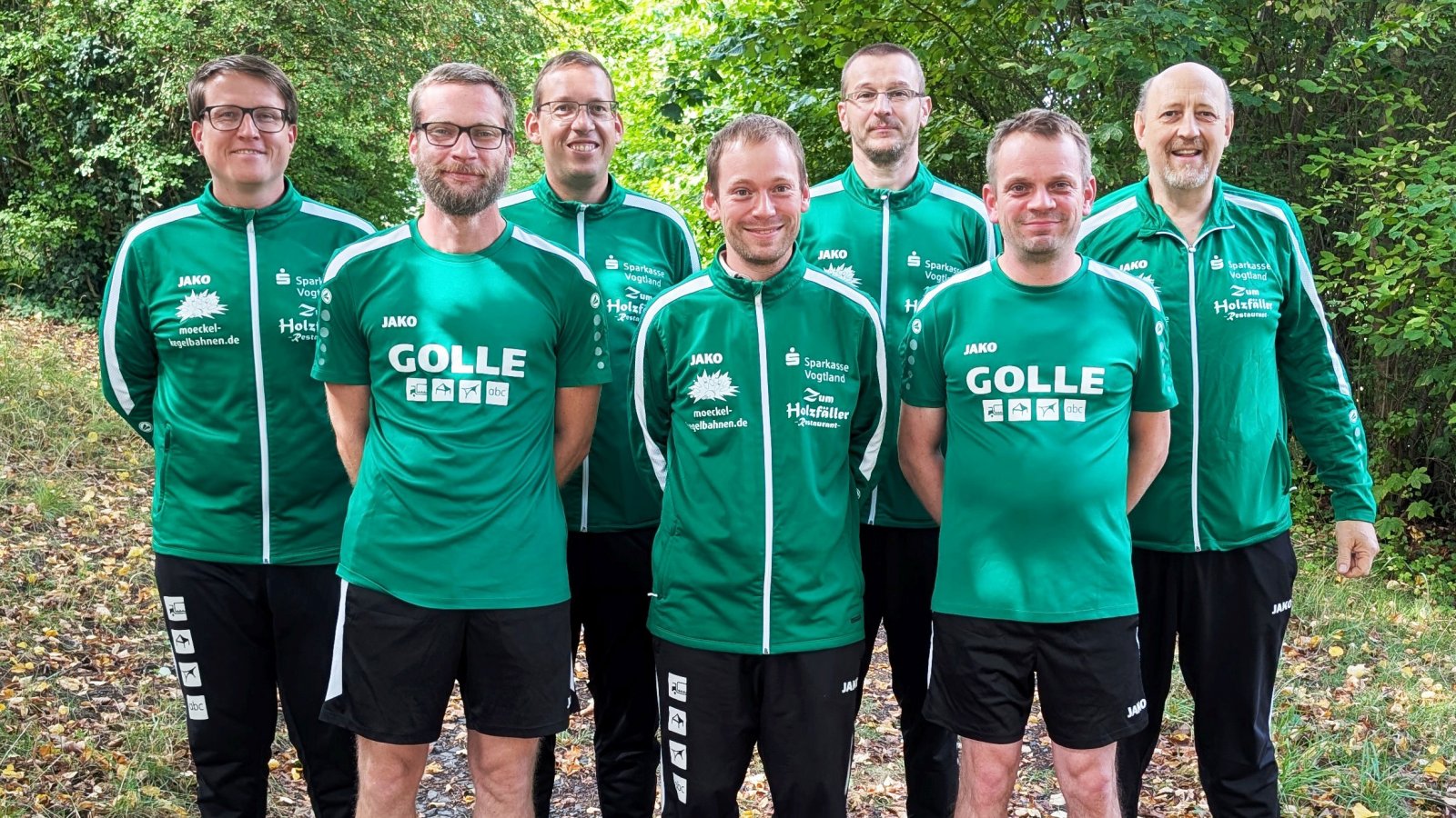 SG Grün-Weiß Mehltheuer, von links: Andy Spranger, Daniel Höring, Florian Lamprecht, Stefan Großer, Alexander Kelz, Thomas Großer, Lutz Möckel. @gwm