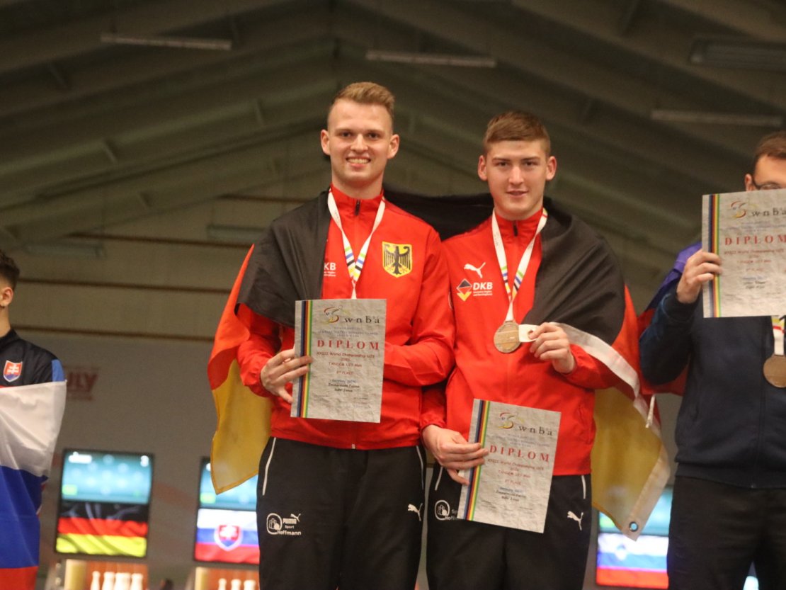 Fabian Zimmermann und Jonas Bähr gewinnen Bronze im Tandem U23 männlich.