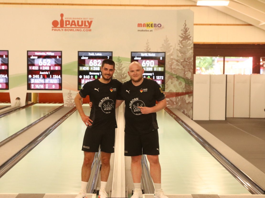 In einem spannenden Finish hielten Lukas Funk und Daniel Barth mit 1372 Kegeln…