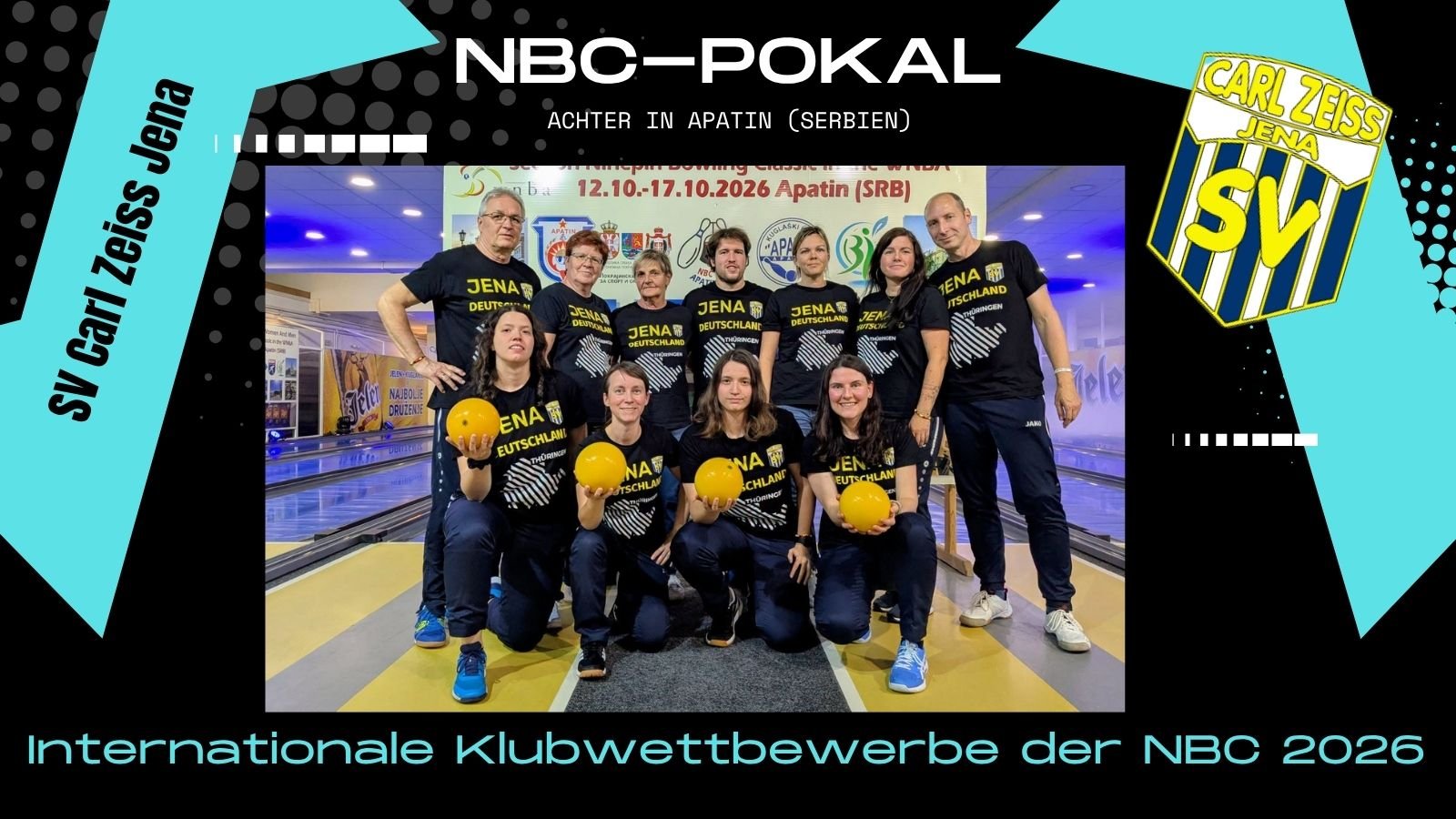 Der SV Carl Zeiss Jena wurde bei seiner internationalen Premiere als Zweitligist Achter im NBC-Pokal. @czj