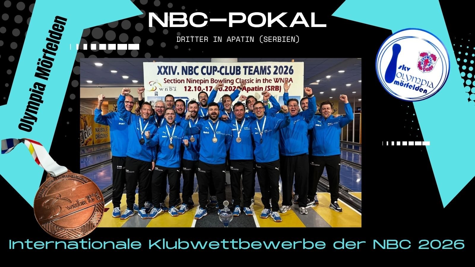 Olympia Mörfelden gewann 2026 Bronze beim NBC-Pokal in Apatin. @om