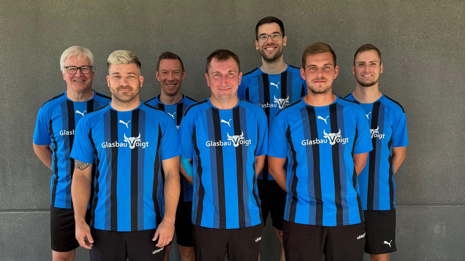 Olympia Mörfelden, von links: Stephan Michel, Marlo Bühler, Sven Völkl, Pascal Jestädt, Robert Nägel, Silvan Meinunger, Alexander Conrad. @om