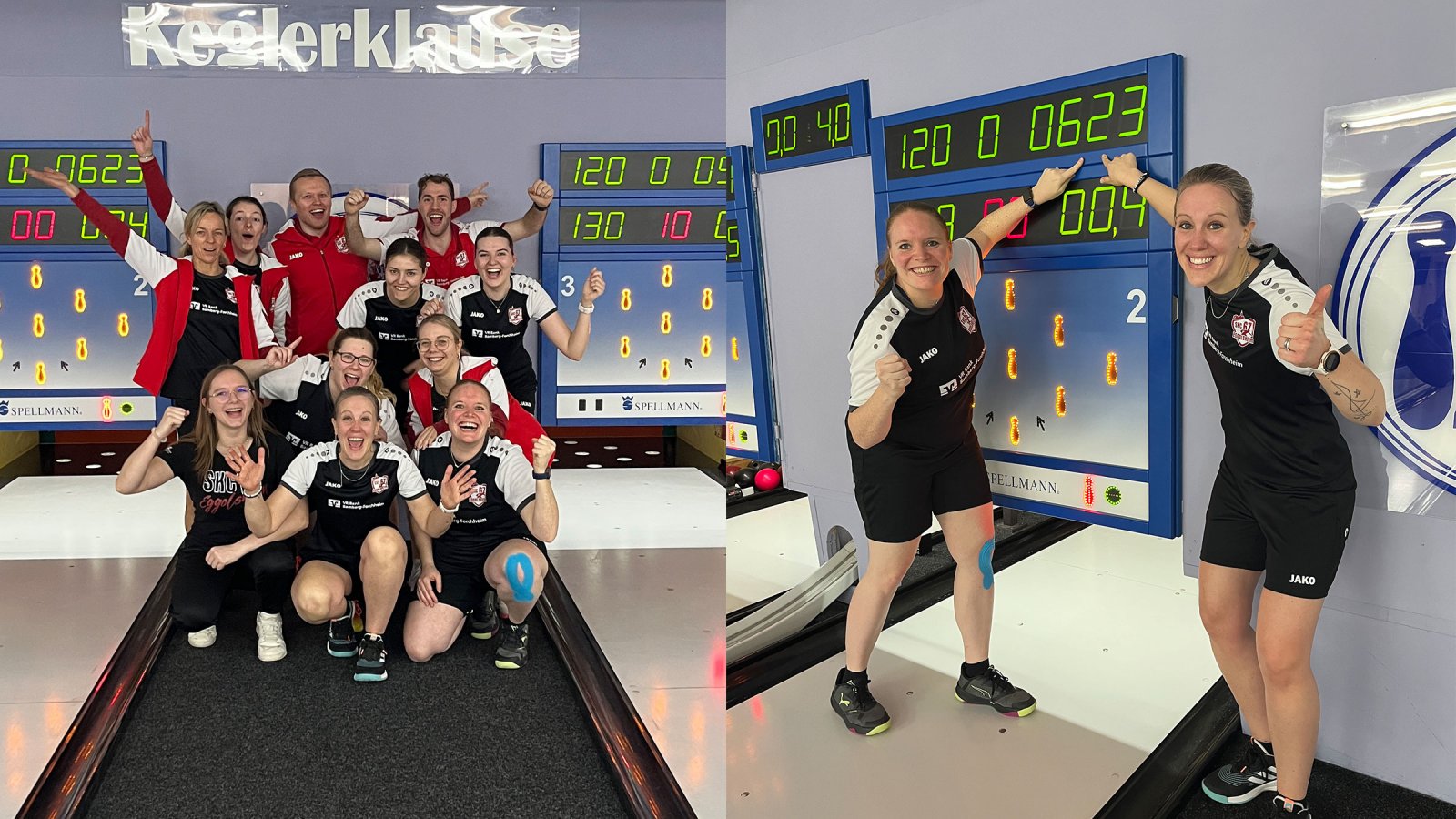 Jubelnde Eggolsheimerinnen nach dem 5:3-Pokalerfolg in Mörfelden. @skc