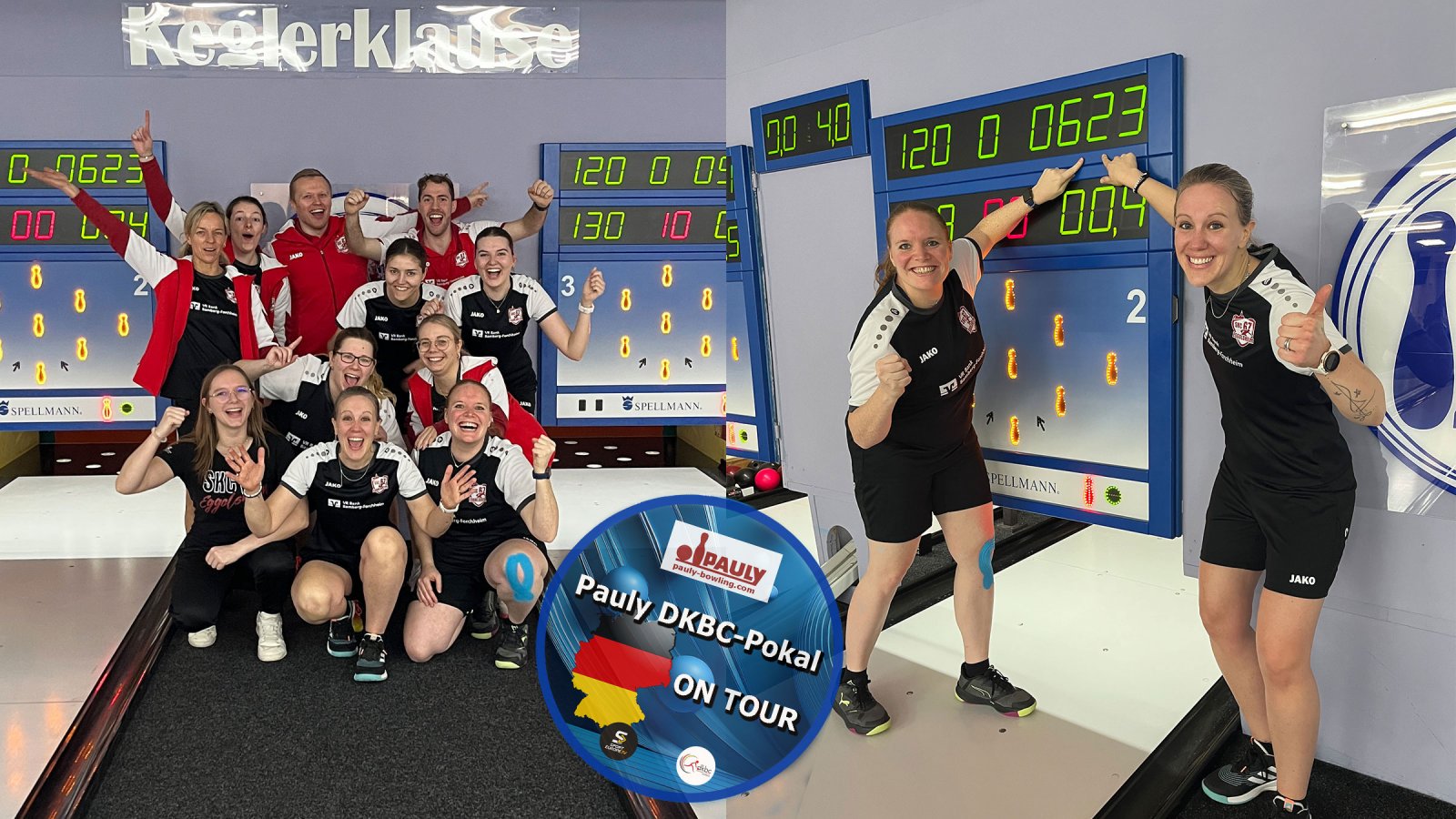 Jubelnde Eggolsheimerinnen nach dem 5:3-Pokalerfolg in Mörfelden. @skc