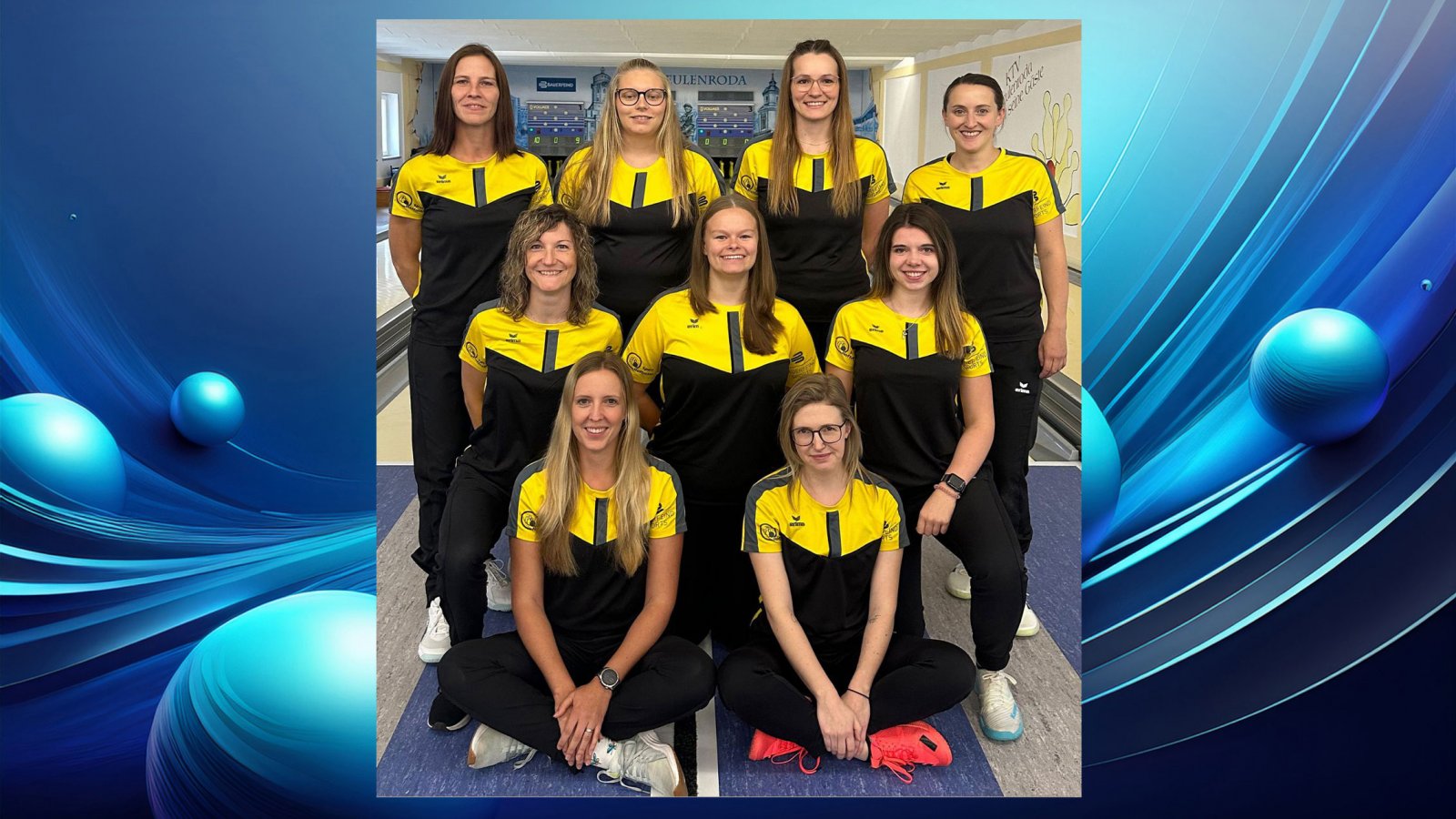 SV Pöllwitz, hinten von links: Gabriele Muhl, Celine Dannehl, Diana Langhammer, Anna Müller; Mitte von links: Friederike Schulz, Alina Beyer, Selina Thiem; vorne von links: Sarah Conrad, Pia Köhler. Es fehlt: Marie-Christin Illert. @svp
